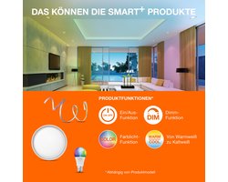 LEDVANCE Armatuur: voor plafond, SMART+ instelbaar wit / 2- W, 22-…24- V, stralingshoek: 11-, instelbaar wit, 3-65- K, body materiaal: aluminum, IP2-
