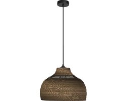 LEDVANCE hanglamp Decor Cardboard Hat bruin van golfkarton, lichtgewicht, E27, 360 mm diameter, lampenkap van gerecycled materiaal, duurzaam dankzij vervangbare lichtbron, eenvoudig te installeren