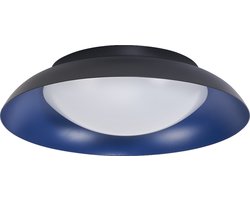 LEDVANCE Orbis Plate LED plafondlamp, zwart-blauw, 19W, 1000lm, 3000K, 310mm, 830 vriendelijk warm wit, dimbaar in 3 niveaus door te trappen, IP20 bescherming, inclusief montageschroeven en pluggen