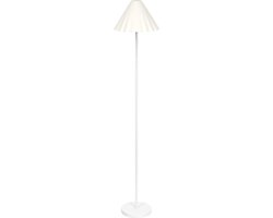 LEDVANCE vloerlamp Decor Pulp wit van metaal en papier-maché, E14, dimbaar, 1505 mm hoogte , lampenkap van gerecycled materiaal, duurzaam dankzij vervangbare lichtbron, eenvoudig te installeren