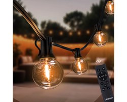 Ledvion - Dimbaar Lichtsnoer Buiten 5.5M - 10 LED Lampen - IP44 Waterdicht - 2700K - Warm Wit - Tuinverlichting Sfeerverlichting