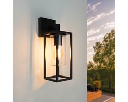 Ledvion - Industriele LED Wandlamp - E27 - IP44 - Zwart