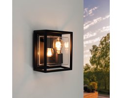 Ledvion - Industriele LED Wandlamp - E27 - IP44 - Zwart