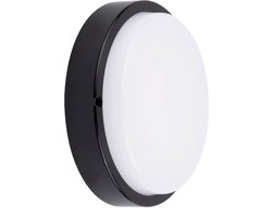 Ledvion - LED Bulkhead Plafonddlamp Badkamer Zwart Ø22 (Rond - 10W - CCT - IP65)