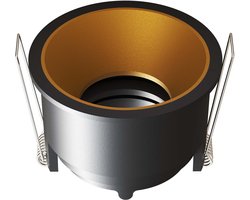 Ledvion – LED Inbouwspot Rond ø81mm – Zwart / Goud – Dimbaar – Kantelbaar – GU10 – IP20