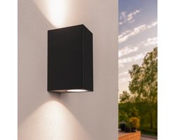 Ledvion - LED Wandlamp Dimbaar - GU10 - IP54 - Zwart