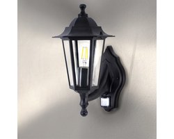 Ledvion - LED Wandlamp - E27 - IP44 - Zwart