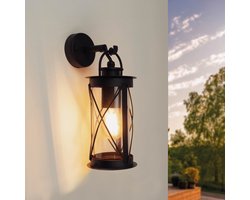 Ledvion - LED Wandlamp - E27 - IP44 - Zwart