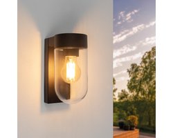 Ledvion - LED Wandlamp - E27 - IP44 - Zwart