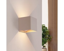 Ledvion - USB Oplaadbare Wandlamp met Sensor – 4400 mAh – Beige – Draadloos – IP44 – Binnen & Buiten – Warm Wit Licht