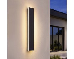 Ledvion - Villa LED Buiten Wandlamp - 60 cm - IP65 Waterdicht - 14W - 2700K Extra Warm Wit - Zwart