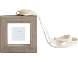 LEEFF - Mini fotolijst MEREL - 'Jij bent om in te lijsten' - 8cm x 8 cm