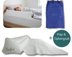 Leefico Opblaasbare Bedrand met Flap – 120 cm – Bedhekje – Bedrail – Uitvalbeveiliging Bed voor Baby & Peuter – TPU (PVC-vrij) – Inclusief Opbergzak & NL Handleiding