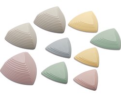 Leegverkoop - Stepping Stones - Balans stenen - 9 stuks - Magneetfeest - Pastel - Montessori - Evenwicht - Ontwikkeling speelgoed - Balans speelgoed - Kinder speelgoed - Educatief speelgoed - Rivierstenen
