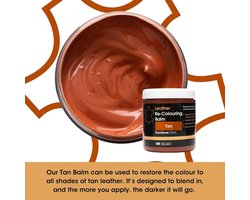 Leer Balsem - Kleur: Cognac / Tan - Herstel en Beschermen van Versleten Leer en Lederwaar – Leather Re-Colouring Balm - Furniture Clinic