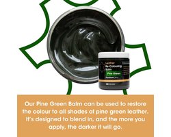 Leer Balsem - Kleur: Dennen Groen / Pine Green - Herstel en Beschermen van Versleten Leer en Lederwaar – Leather Re-Colouring Balm