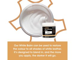 Leer Balsem Wit – Herstelt Kleur & Krassen – Furniture Clinic – Voor Bank, Auto, Schoenen & Tassen – Leer Reparatie & Bescherming