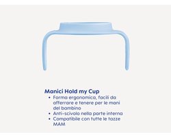 Leer Drinkbeker met Afneembare Handgrepen voor Kinderen, 190 ml, vanaf 6 maanden, Blauw