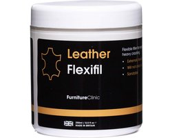 Leer Flexi Vuller 250ML - Furniture Clinic - Leather Flexifil 250ML - Extreem flexibel vulmiddel te gebruiken voor kattenkrassen, gaten en scheuren in leren banken en autostoelen - Leer Reparatie - Leer Vuller - Leer Vulmiddel