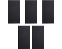 Leer Reparatie Set - 5 Stuks - Zelfklevend Kunstleer - PU - Slijtvast - Reparatiedoek - Leersticker - Meubelreparatie - Plakbaar kunstleer - Kunstleer decoratiefolie - Geschikt voor het repareren van leren banken, stoelen en tassen - 20x30cm - Zwart