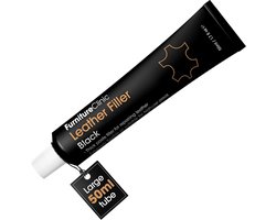 Leer Reparatie Vuller Zwart – Furniture Clinic – Leer Plamuur voor Scheuren, Gaten & Krassen – Schuurbaar – 50ml – Heavy Filler Zwart