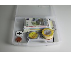 Leergeld Euro Speelgeld Set met Koffer - Inclusief Bankbiljetten, Munten en Reken-symbolen