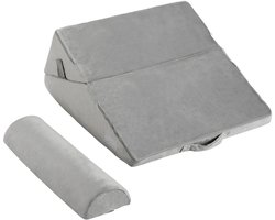 Leeskussen Lekker Lui -Lezen Kussen - Leeskussen Voor In Bed - Rug kussen onderrug - Kussens - Knuffel - Steun - Boeken - Grijs