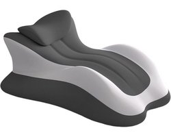 Leeskussen - Multifunctioneel slaapkussen - Ergonomisch golvend wigkussen Kussen - Lendensteunkussen - Ontspanningskussen om in bed te zitten of te lezen (grijs)