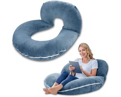 Leeskussen - om op te zitten in bed voor volwassenen, rugkussen om op te zitten in bed, kan gebruikt worden om op te ontspannen en te spelen, geschikt voor volwassenen en kinderen