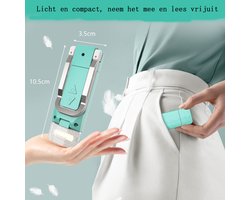 Leeslamp - LED - Boeklampje met 3 Lichtstanden - Oplaadbare boeklamp USB - Dimbaar - Groen