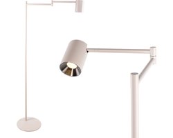 Leeslamp vloerlamp | 120 cm | Picchio leeslampen | ingebouwd LED | beige/crème | metaal | modern design