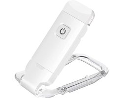Leeslampje voor Boek - Loeplamp voor in Bed - Lamp met Klem - Wit