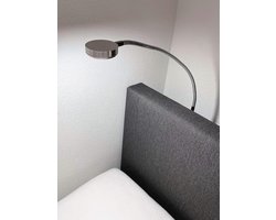Leeslampje voor hoofdbord | Verstelbaar bedlampje met flexibele arm | Aluminium design