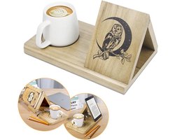 Leesplank-Driehoek Boekhouder, Premium Houten Valet, Eenvoudige Boekenkast voor Slaapkamer Nachtkastje Bureau Bibliotheek of Tafel Decoratie voor Koffie en Boekenliefhebbers Geschenken