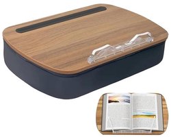 Leesstandaard - Boekhouder - Comfortabel Lezen - Stof en Hout - 14 x 285 x 14 cm - Enkel Attribuut