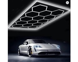 LeeuwenChoice® Hexagon Verlichting Set - 14-pack Zeshoekige LED-plafondlamp - 680W Honingraat LED-Verlichting Garagelamp