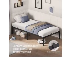 LeeuwenChoice® Metalen Bedframe - Opbergruimte Onder Het Bed - Modern Logeerbed Eenvoudig Ontwerp - 140x200cm