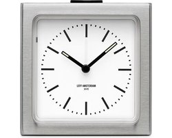 LEFF amsterdam - Block - Alarm - Staal/Wit - Design - Staande Klok
