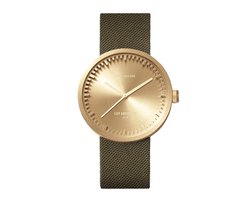 LEFF amsterdam - D38 - Horloge - Cordura - Goud/Groen - Ø 38mm