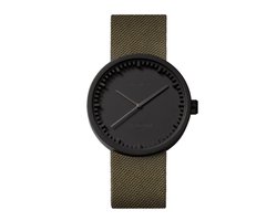 LEFF amsterdam - D38 - Horloge - Cordura - Zwart/Groen - Ø 38mm