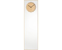 LEFF amsterdam - Inverse spiegel/hybride klok - Naturel - Wandklok