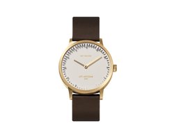 LEFF amsterdam - T32 - Horloge - Leer - Goud/Wit/Bruin - Ø 32mm