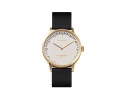 LEFF amsterdam - T32 - Horloge - Leer - Goud/Wit/Zwart- Ø 32mm