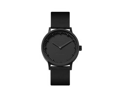 LEFF amsterdam - T32 - Horloge - Leer - Zwart/Zwart - Ø 32mm