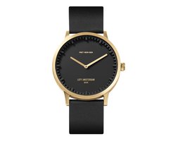 LEFF amsterdam - T40 - Horloge - Leer - Goud/Zwart - Ø 40mm