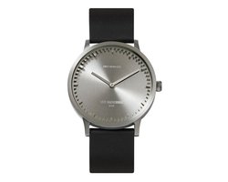 LEFF amsterdam - T40 - Horloge - Leer - Staal/Zwart - Ø 40mm