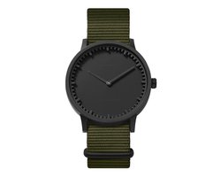 LEFF amsterdam - T40 - Horloge - Nylon - Zwart/Groen - Ø 40mm