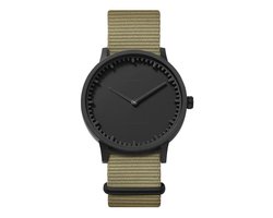 LEFF amsterdam - T40 - Horloge - Nylon - Zwart/Zandkleurig - Ø 40mm
