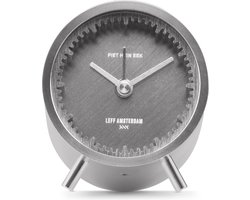 LEFF Amsterdam Tube Alarm Clock – Analoge Wekker – Industrieel Design – Piet Hein Eek – Snooze Functie – Batterij – Tafelklok – RVS – Ø5 cm