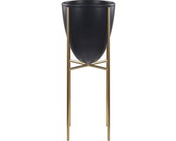 LEFKI - Plantenbak - Zwart - 16 cm - IJzer